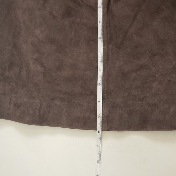 BlankNYC Suede Leather Skirt Women's Size 27 Shadow Grey Side Zip Biker Citycore - Picture 9 of 16